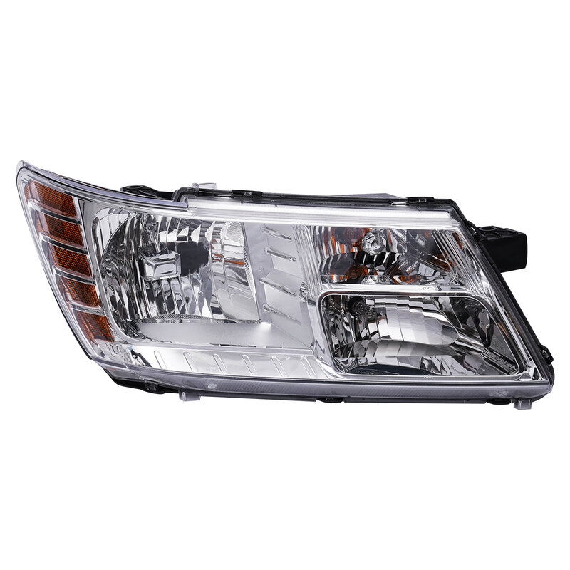 For Dodge Journey Halogen 2009-2018 Headlight Headlamp Pair Driver or Passenger Sealed Assembly High/Low Beam with Bulbs