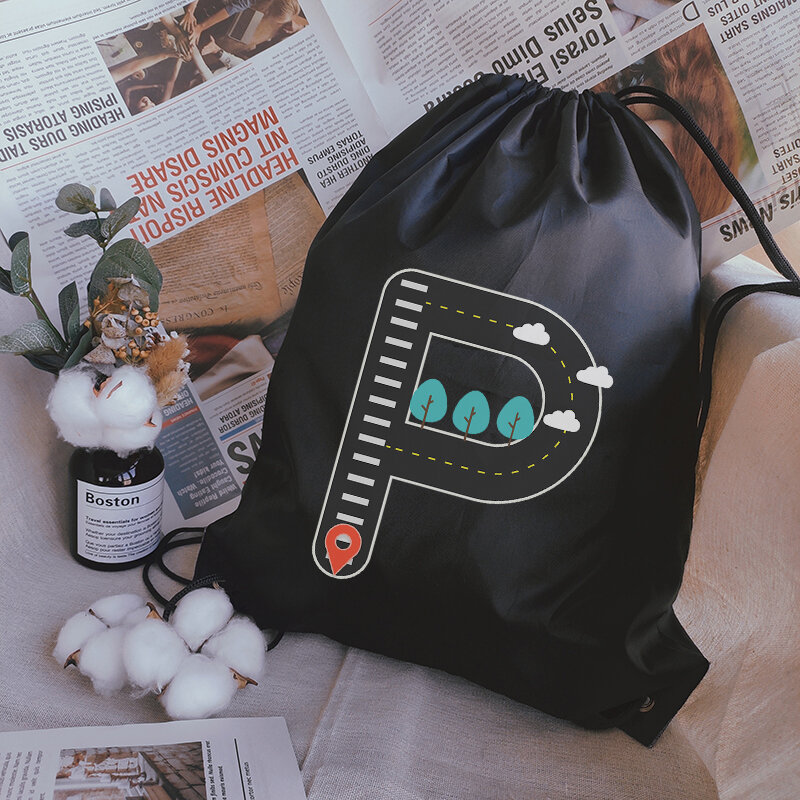 لافتة طريق رسائل طباعة الرباط حقيبة أجهزة لياقة خارجية الرياضة أكياس حزمة جيب حقيبة اليوجا على ظهره Bookbag حقائب مخصصة