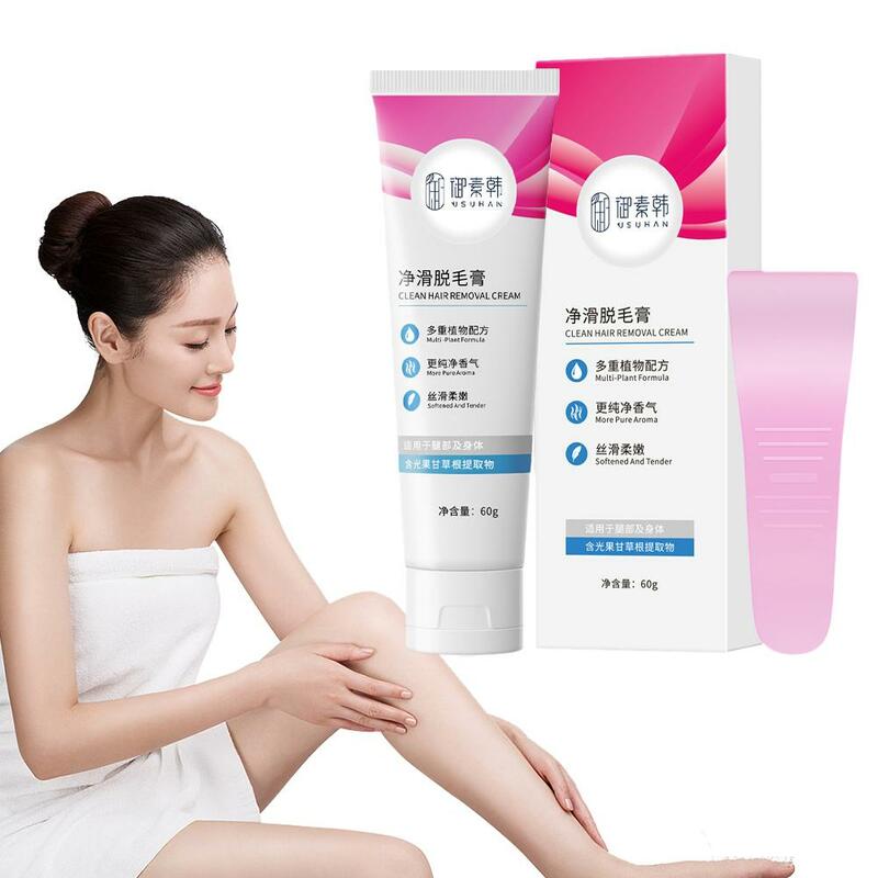 60g Hair Removal Creams Painless Permanent Removes Legs Beard Pores Shrink Private Skin Hairs Underarm Depilatory Whitening E6V2