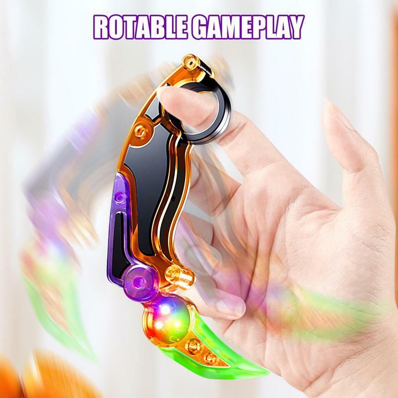3D Gravity Toy Radish Claw Knife Fidget Toy With Light Up Retractable Radish Stress Relief Toys Fidgets For Kids Adults Fidget