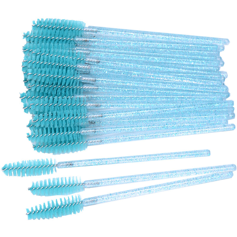 High Quality 50PCS Reusable Eyelash Brushes Professional Eyelash Extension Spoolie Mascara Wands Appliers Makeup Tool
