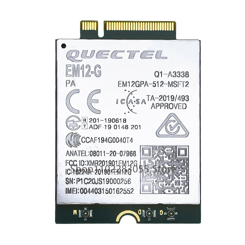 Quectel-Receptor GNSS Disponível, LTE-A, EM12-G, LTE, Cat12, Módulo M.2, DL, 3xCarrier, 256QAM, 600Mbps, Downlink
