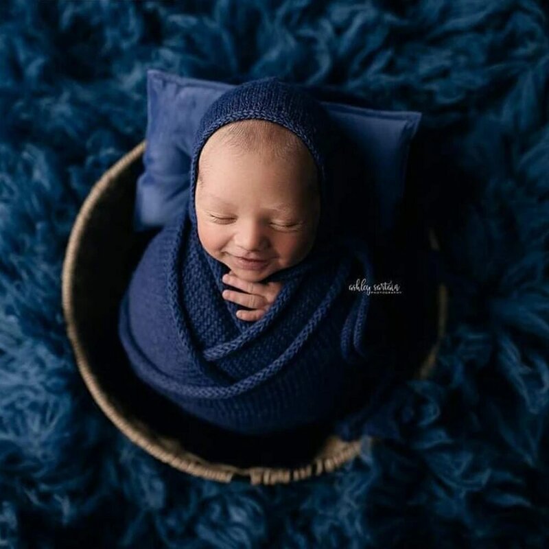 Velvet Bowknot Fotografia Props Set com Headband, Posando Travesseiro, Estúdio Tiro Acessórios, bebê recém-nascido, Tecido