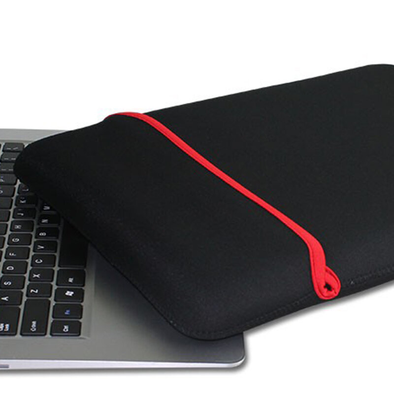 Notebook Liner Package Bag Laptop Table Waterproof Thickened Neoprene Storage Pouch Black, 25.5cmx34.5cm
