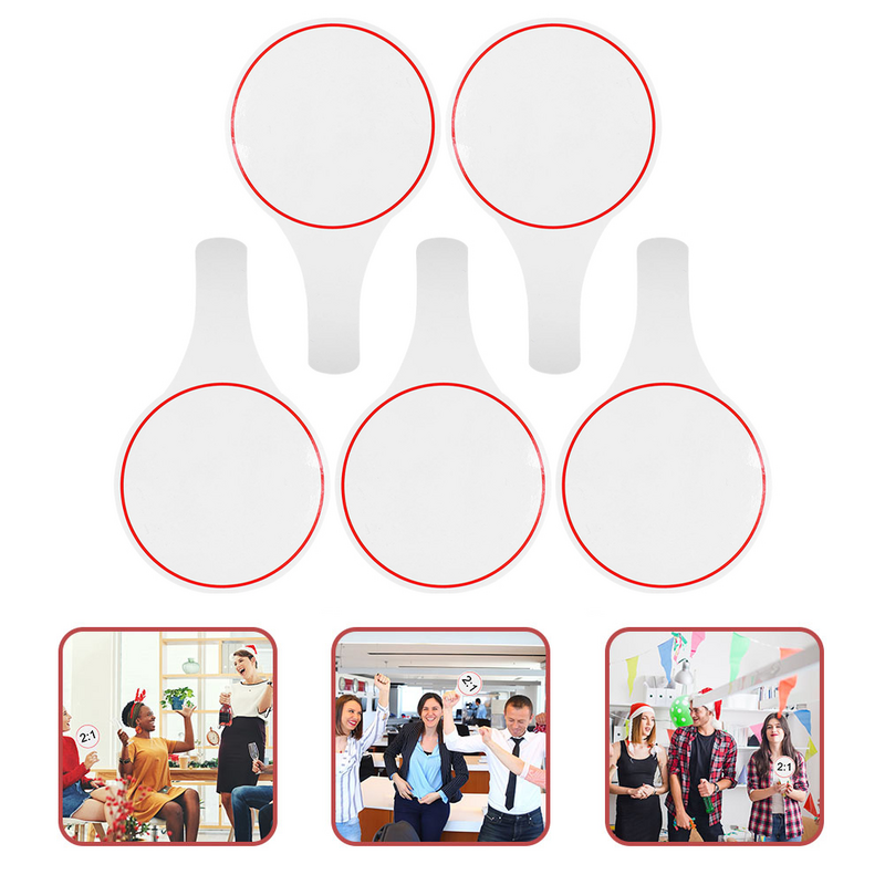 5 Pcs Quick Response White Board Auction Paddles with Numbers Score Dry Erase Boards