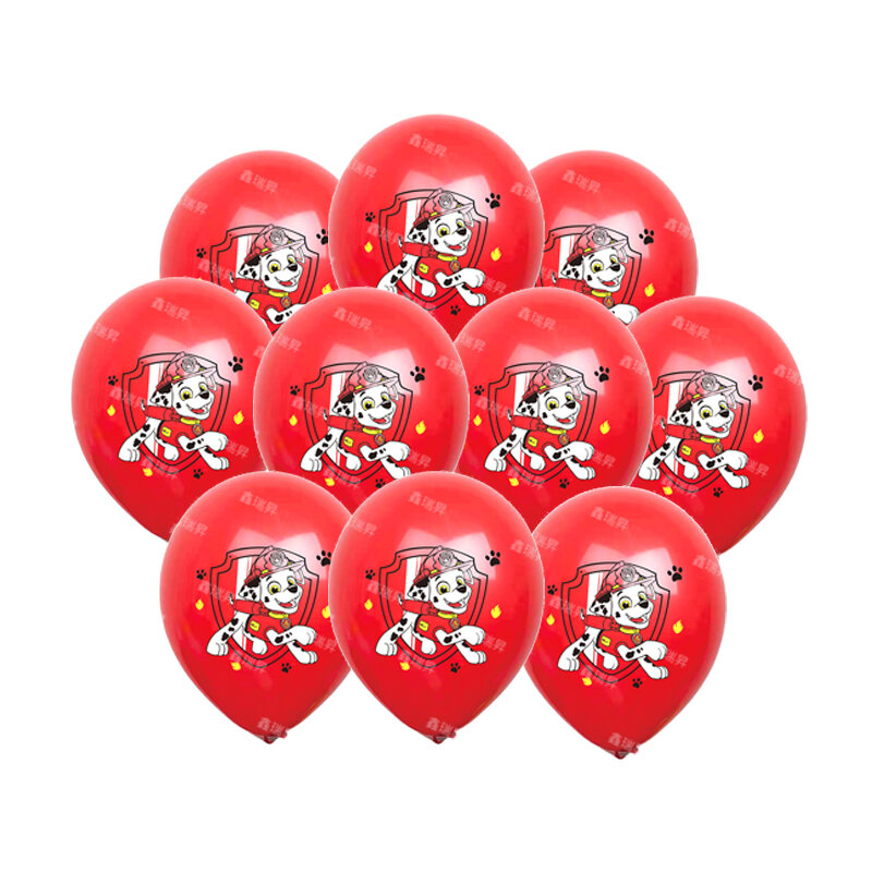10 szt. Lateksowe psi Patrol materiały zestaw balonów przyjęcie dla chłopców dekoracje na przyjęcie dziewczęce Baby Shower zabawki dla dzieci klasyczne zabawki