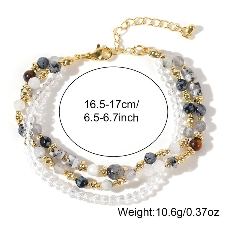 Reis Perlen Armband Edelstein Kristall Originalität mehr schicht ige Hands trick Böhmen verstellbare Mode einfache Perlen Armband