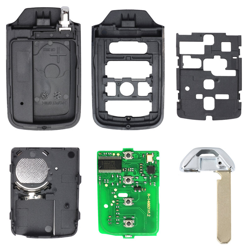 KEYECU-Smart Remote Car Key Fob, KR5V2X, Chip ID47 para Honda Civic Pilot CR-V Odyssey CRV, 433MHz