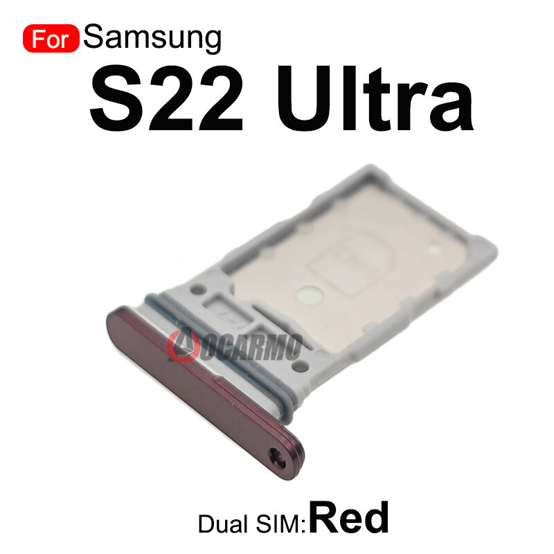 Bandeja Sim para Samsung Galaxy S22 Ultra, soporte de ranura para tarjeta SIM Dual, piezas de repuesto