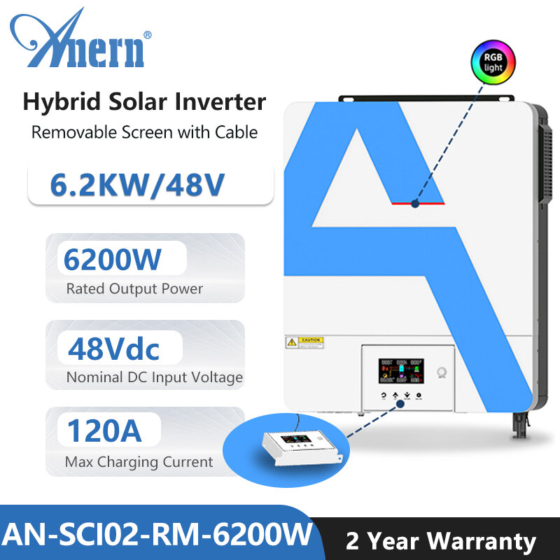 6200 Вт 10200 кВт 220 кВт Вт Солнечный сетевой инвертор 48 в солнечный гибридный инвертор в автономный Гибридный инвертор немодулированный синусоидальный инвертор