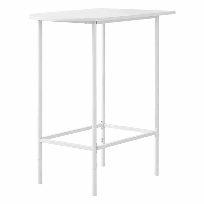 Bar Table Pub 36" Rectangular Small Kitchen Metal Cocktail Dining Table White