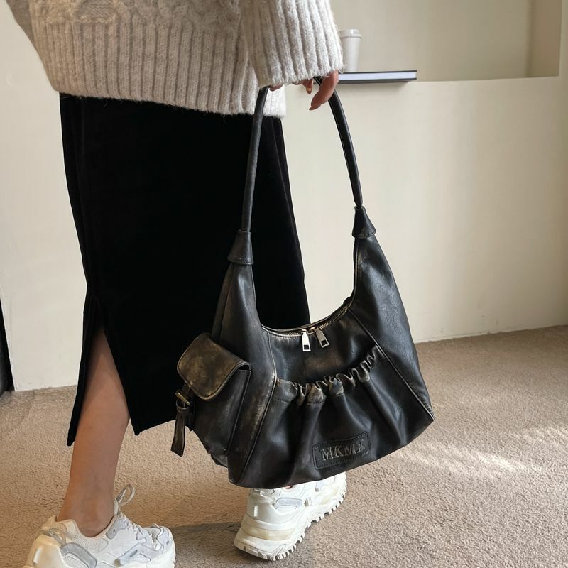 HAEX-Bolso de mano Vintage para Mujer, bolsa de hombro para llevar a diario, diseño de moda, 2024