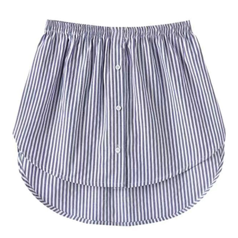 Camadas ajustáveis do falso top feminino, camisa, blusa, extensor, varredura inferior, mini saia, bainha falsa, divisão underskirt