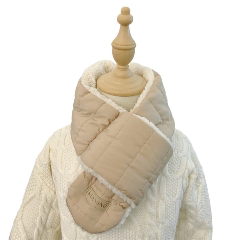 Cachecol infantil para inverno, cachecol durável lã cordeiro, versátil para meninos e meninas