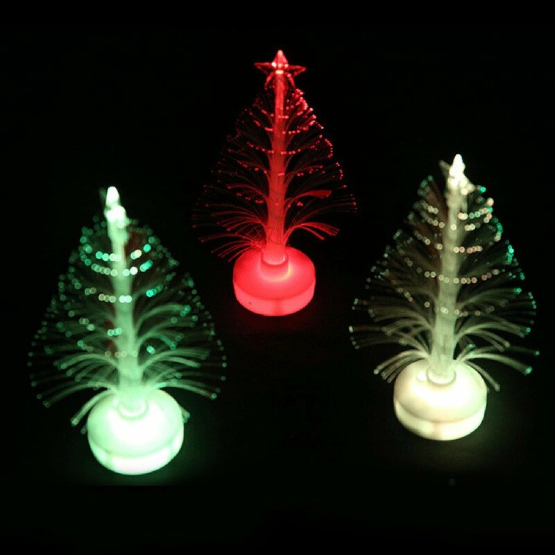 ต้นคริสต์มาสสีสันสดใส LED เปลี่ยนแสงไฟสีแผ่นเรืองแสง hiasan kamar ไฟสำหรับบ้านคืนเล็กๆเทศกาลปาร์ตี้
