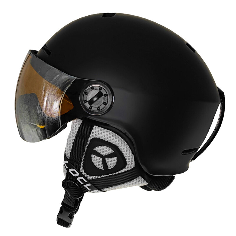 LOCLE 업그레이드 스키 헬멧, PC 및 EPS CE 인증 통합 고글 포함, 남녀공용 스키 스노보드 스노우 헬멧