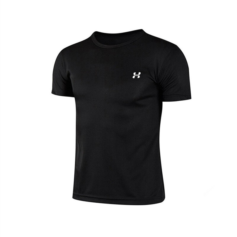 Odzież sportowa t-Shirt męski z nadrukiem szybkoschnąca koszula męska siłownia do biegania szybkoschnąca, oddychająca, treningowa podkoszulek Fitness