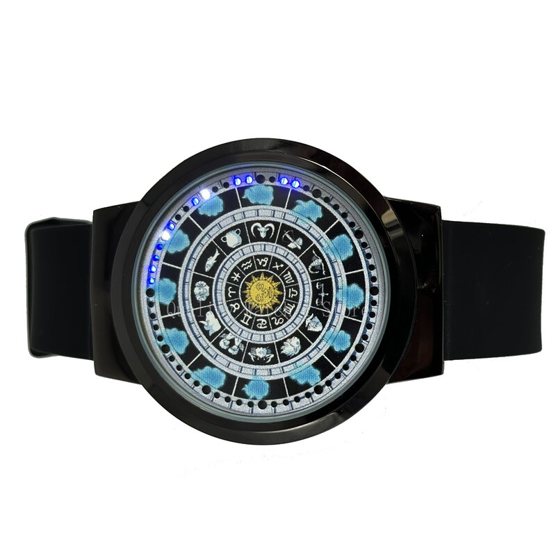Orologio fotografico personalizzato per coppia tutto in pelle nera LED orologi da polso al quarzo Unisex invia la tua immagine