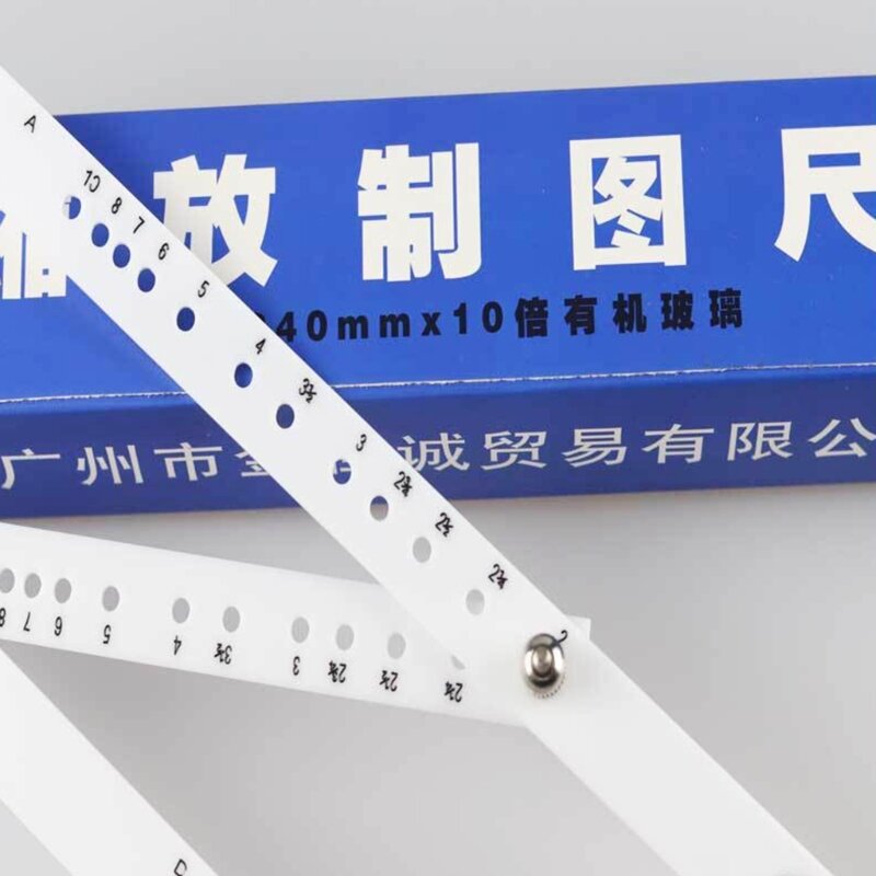 Professional 10x Magnifier Ruler Folding Plastic Ruler Tools Dropship