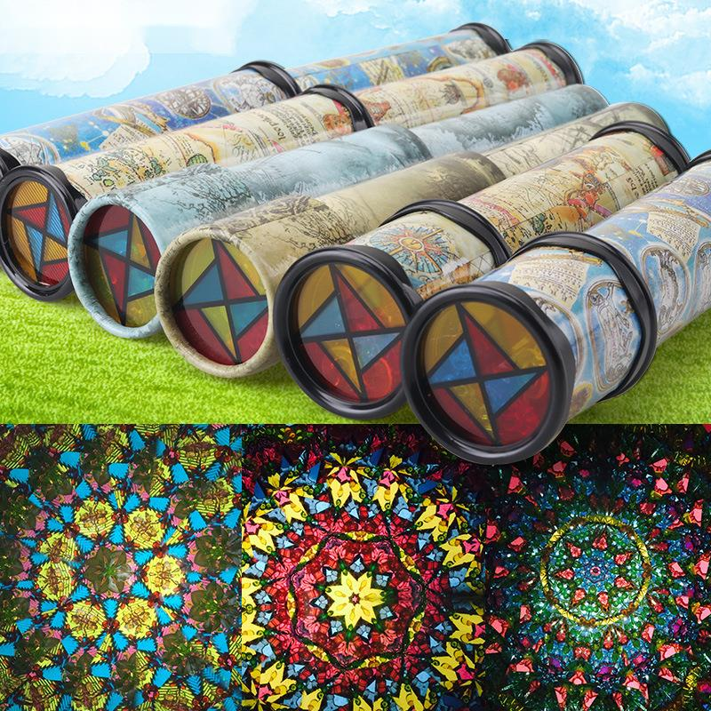 Large Scalable Rotating Kaleidoscopes Rotation Adjustable Interior Magic Variety Fancy Colored World Baby Kid Toy Children