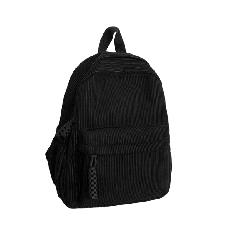 2023 Corduroy Double Strap Shoulder Bag Book Bag for Student Girl Backpack