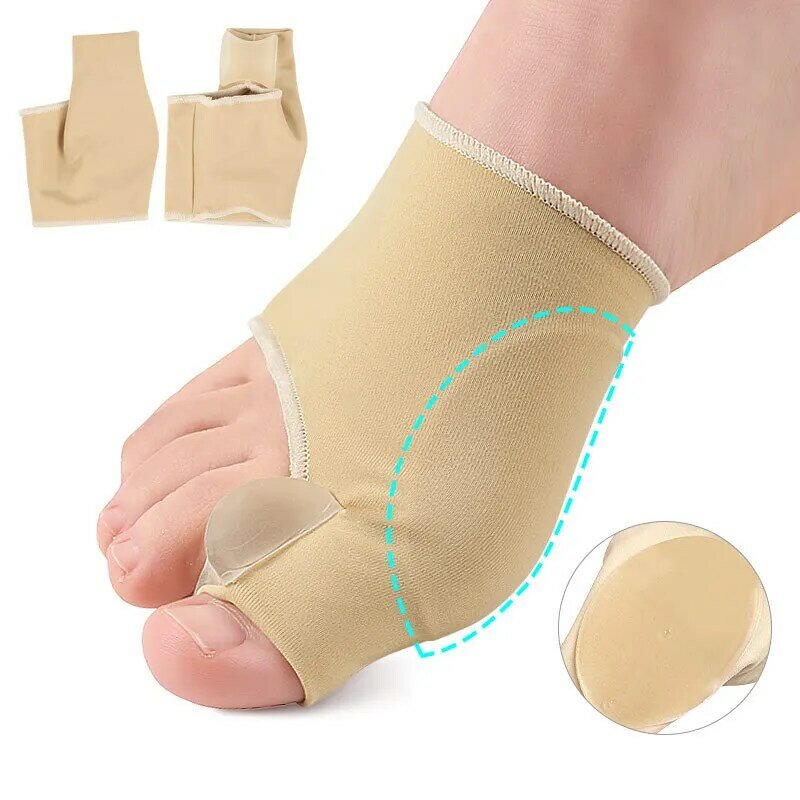 2 pezzi cura dei piedi alluce alluce valgo correttore ortesi osso regolatore del pollice correzione Pedicure calzini borsite raddrizzatore