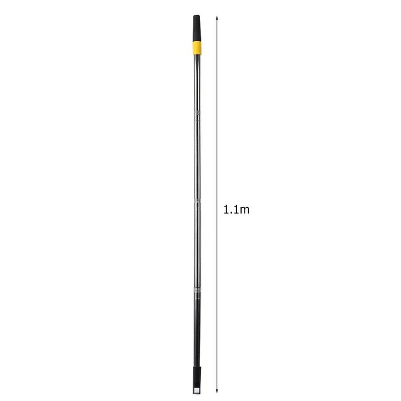 Stainless Steel Telescopic Paint Roller Extension Pole 1.1m Detachable Cleaning Rod Painting Handle Tools 4 Sections