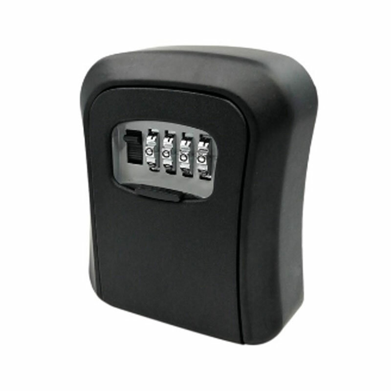 Caja fuerte de aleación de plástico para llaves, caja de seguridad para llaves montada en la pared, resistente a la intemperie, combinación de 4 dígitos, almacenamiento