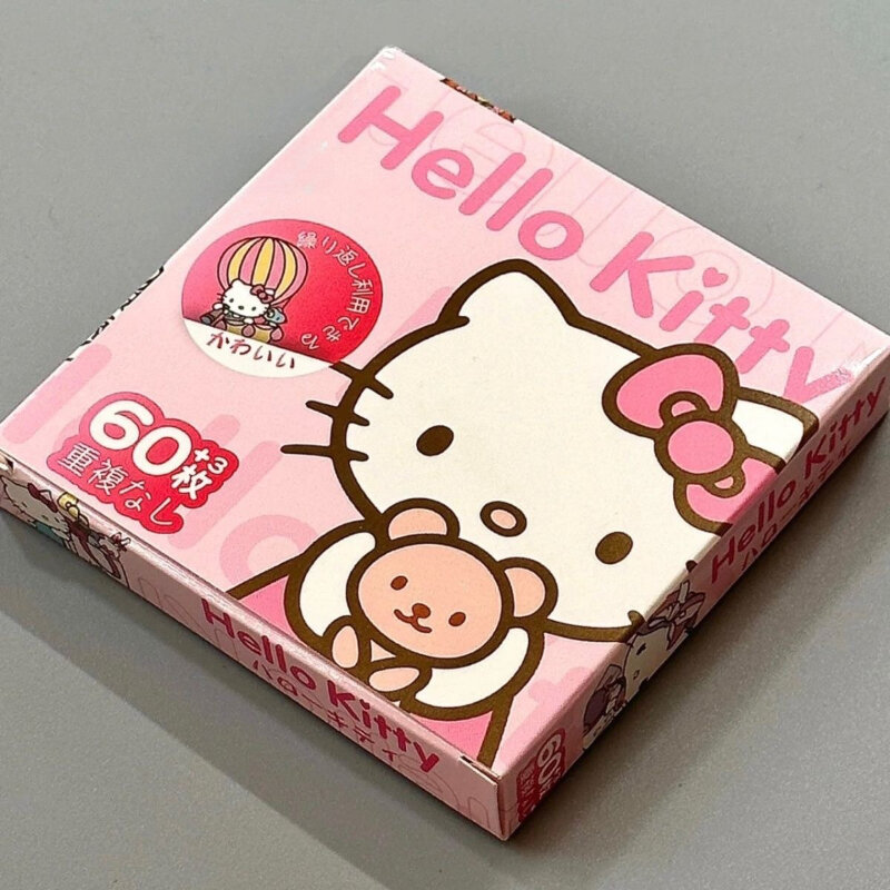 Sanrio Olá Kitty Anime Adesivos, Kuromi Cinnamoroll Papelaria DIY Pochacco, Presente bonito da etiqueta dos desenhos animados, 60pcs por caixa