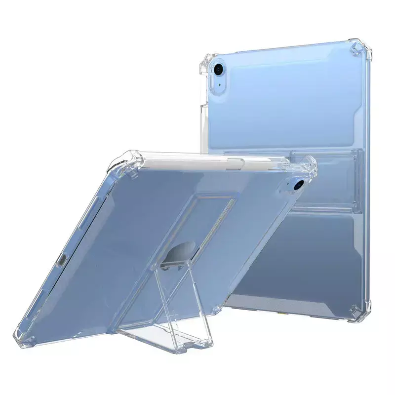 Suitable for IPad Pro11 Protective Case 10.2 Fall-proof Transparent 10.9 Pen Slot Mini6 with Bracket Shell  tablet  TPU  Soft