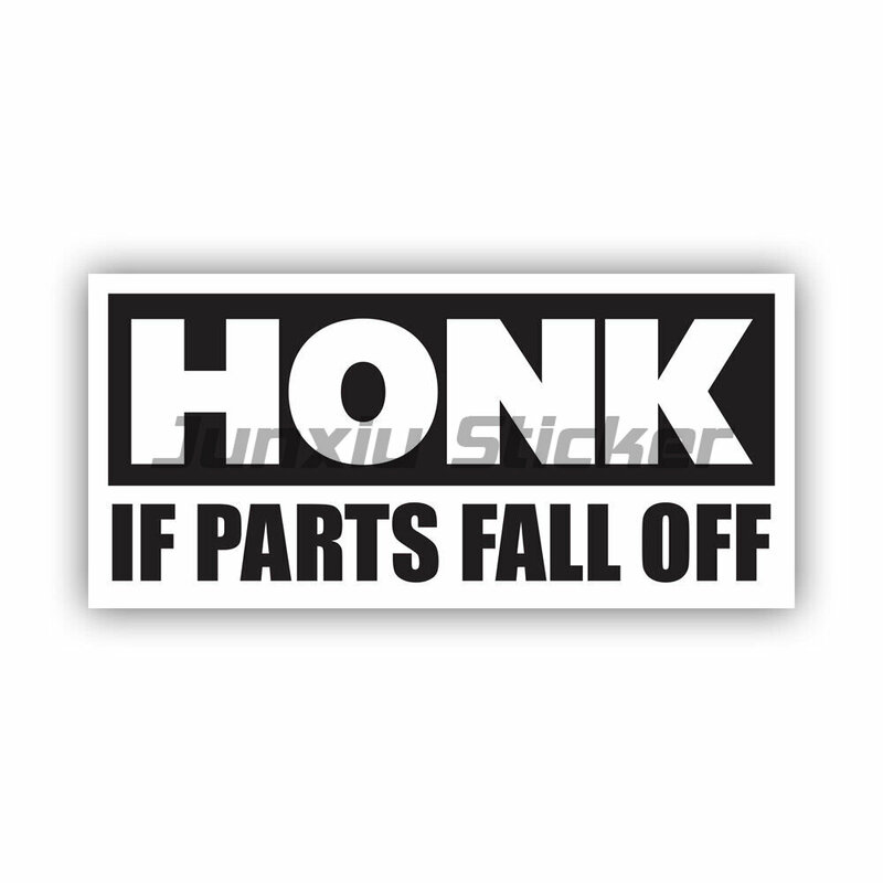 Cool Warning Parts May Fall Off Decal PVC Car Stickers