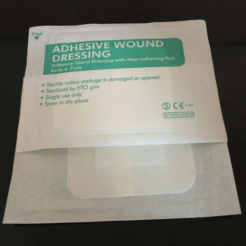 20 Stück 6x7cm 6x10cm atmungsaktive selbst klebende Wundauflage Pflaster Bandage Erste-Hilfe-Wunde Blutstillung