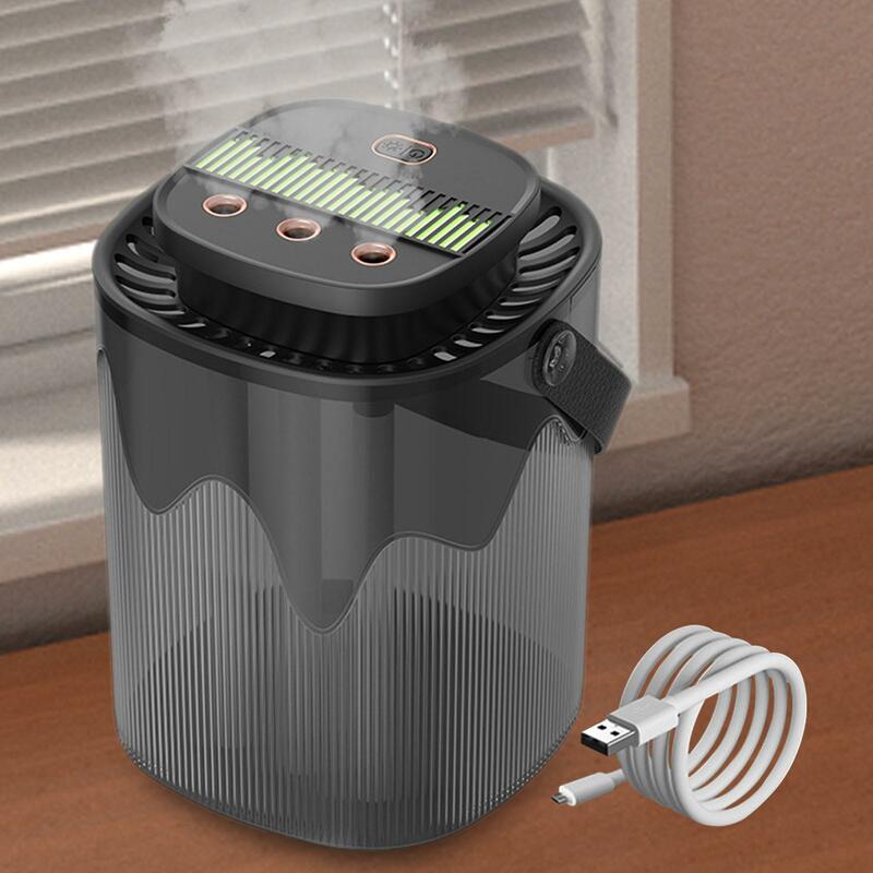 3000ml Bedroom Humidifier USB Charging Water Shortage Protection 3Liters Water Tank with Carrying Handle for Daily Use Stylish