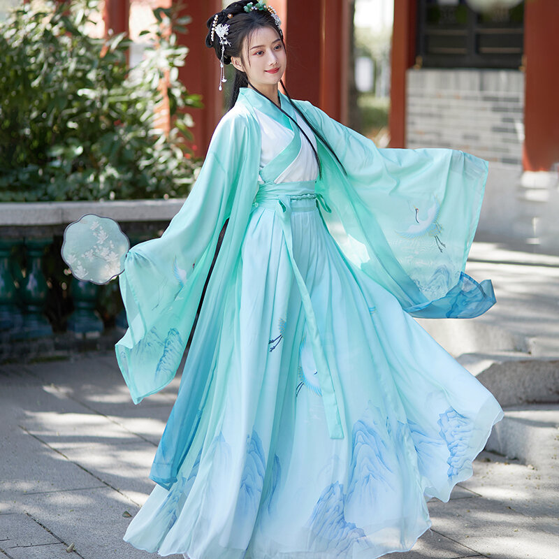 2024 Women Han Dress Dance Stage Adult Tang Suits Hanfu Students Ming Dynasty Festival Outfit Party Lady Ancient Hanfu Costume
