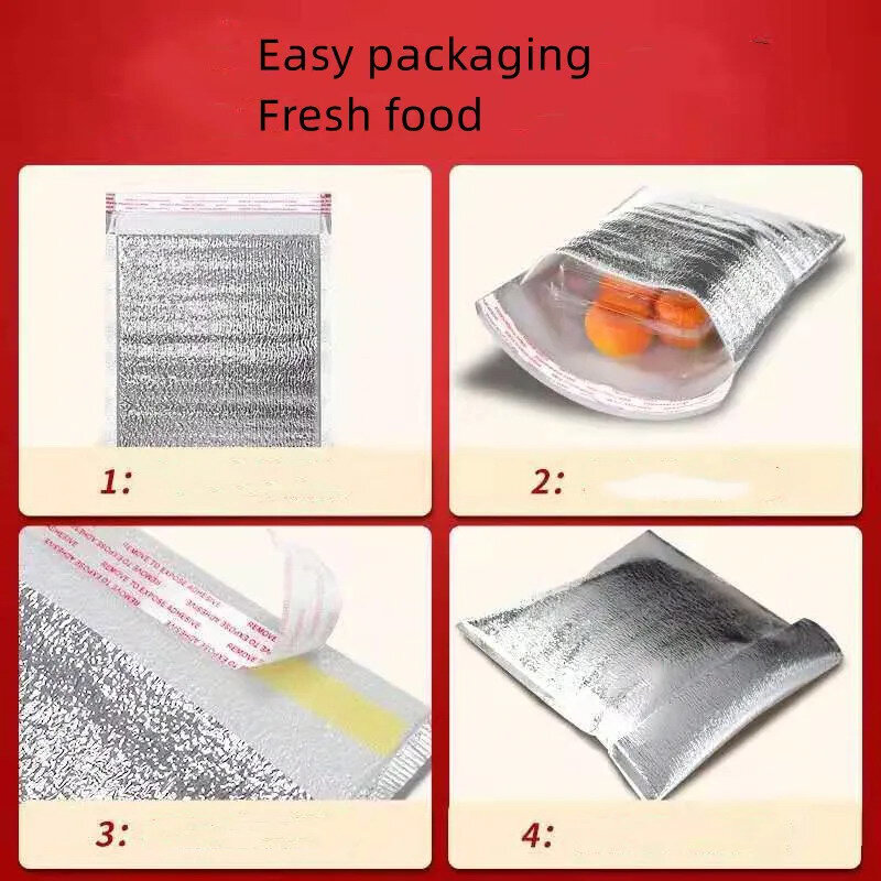 Aluminum Foil Insulation Bag Express Takeaway Bag Food Refrigerated Fresh-keeping Bag Kitchen Accessories Heat Insulation Bag