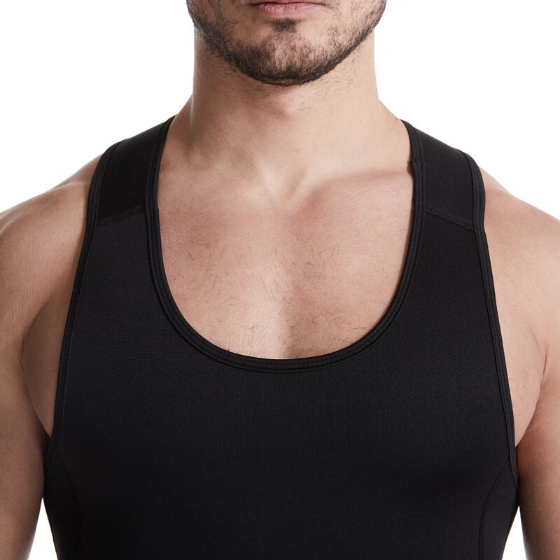 Men's Sauna Vest Training Fitness Shapewear Sports Sleeveless Tummy Tuck Shapewear Running Quick Dry Yoga Sauna Vest