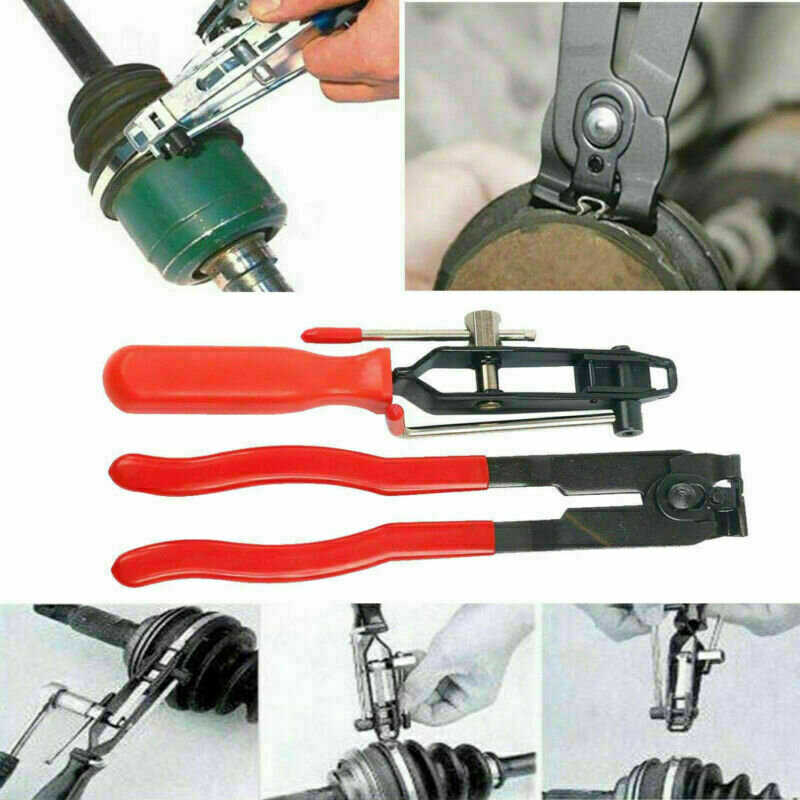 2pcs CV Joint Boot Clamp Pliers Ear Type Banding Cutter Plier Tool Kit