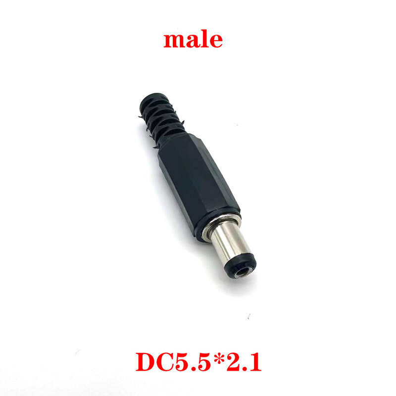 DC-002/005 male and female power plug series 5.5x2.1/2.5mm male and female socket adapter connector kit for DIY project