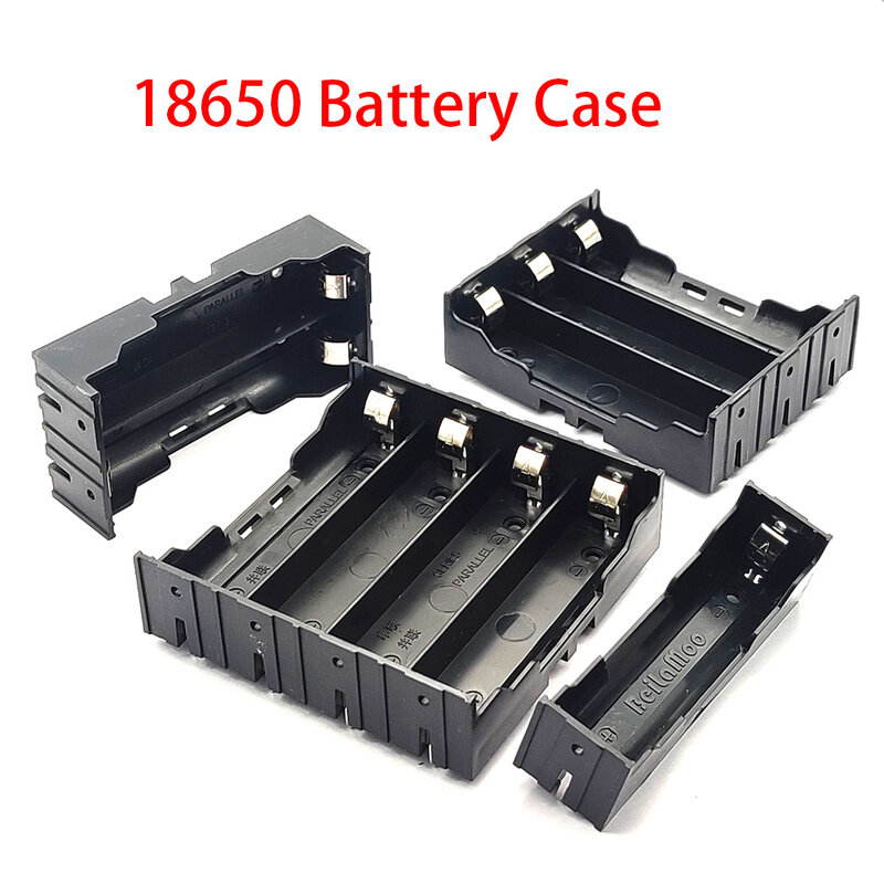 ABS 18650 Power Bank Casos, Suporte da bateria 1X 2X 3X 4X 18650, Caixa de armazenamento, 1 2 3 4 Slot, Recipiente de baterias, Pin rígido, Novo