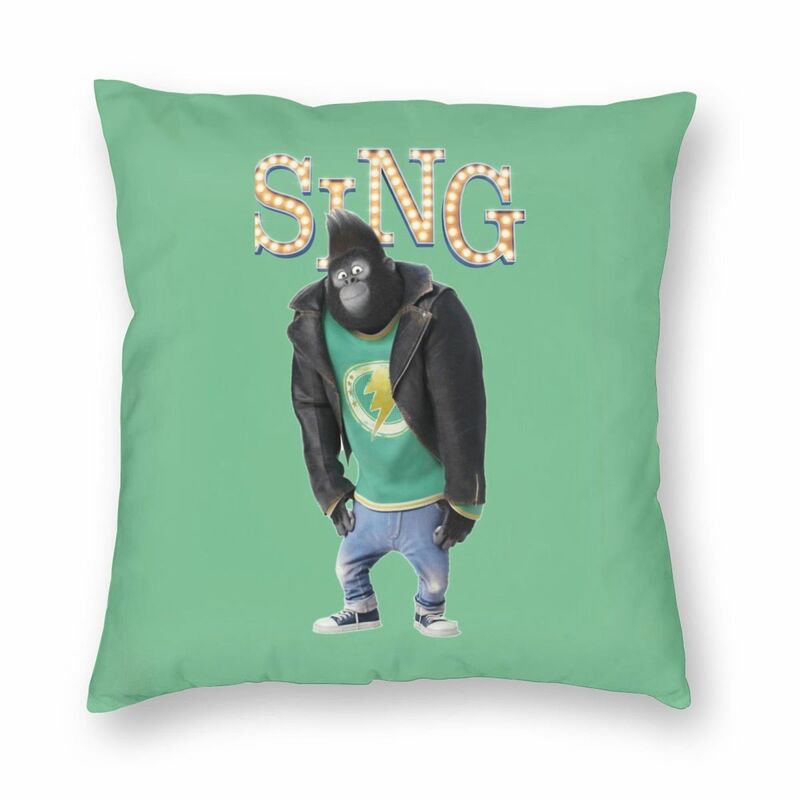 Johnny From SING Movie Pillowcase Polyester Linen Creative Zip Decor Throw Pillow Case Home Cushion Cover Wholesale 45x45cm