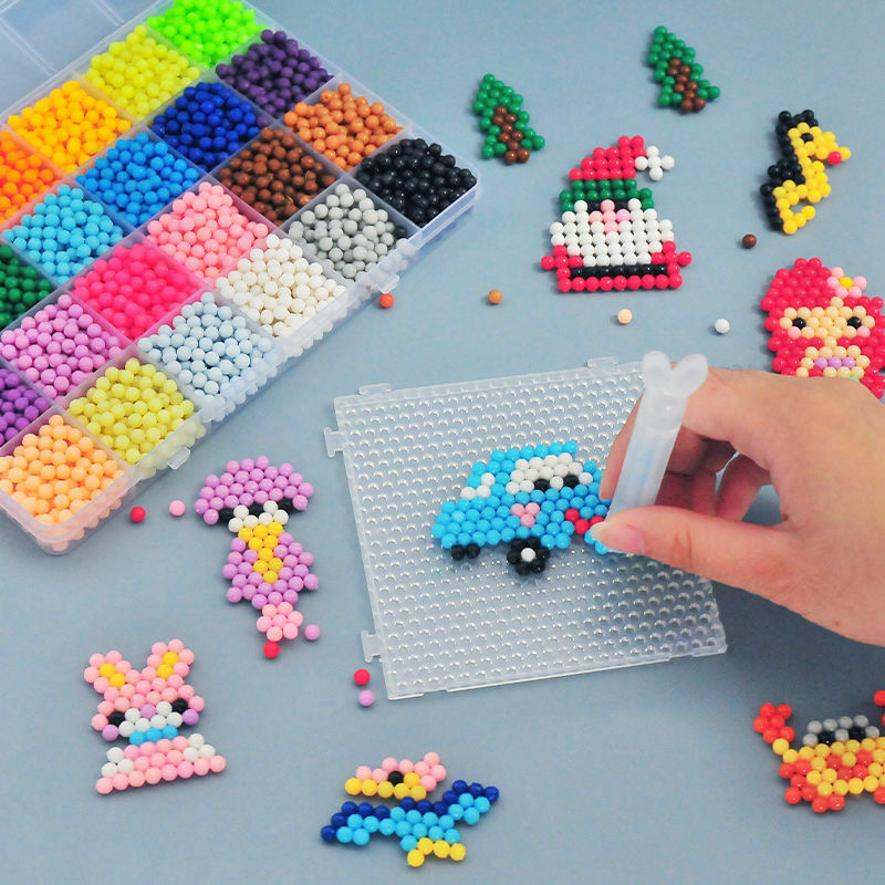 Untuk 5Mm Alat Manik-manik Sihir Air Aksesori Papan Anak Model Puzzle Anak Mainan Pendidikan Anak Laki-laki Perempuan Mantra Manik Montessori