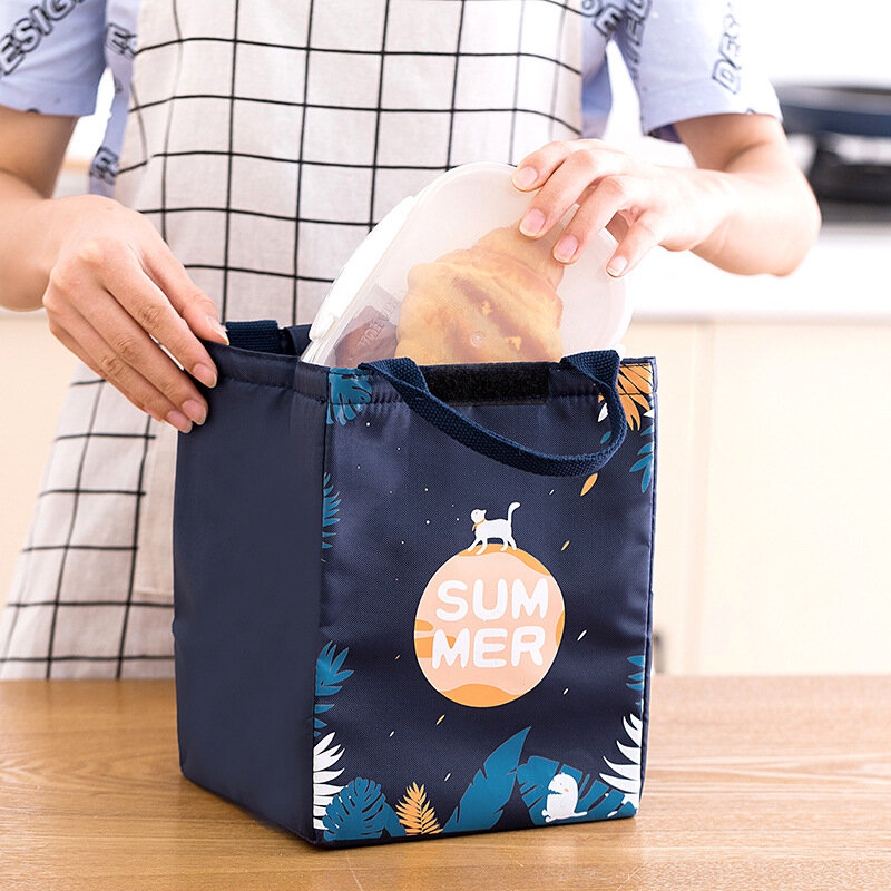 Мультяшная изолированная сумка-холодильник для ланча, сумка-тоут для еды и пикника, детский женский дорожный термоорганайзер для завтрака, водонепроницаемая сумка для хранения