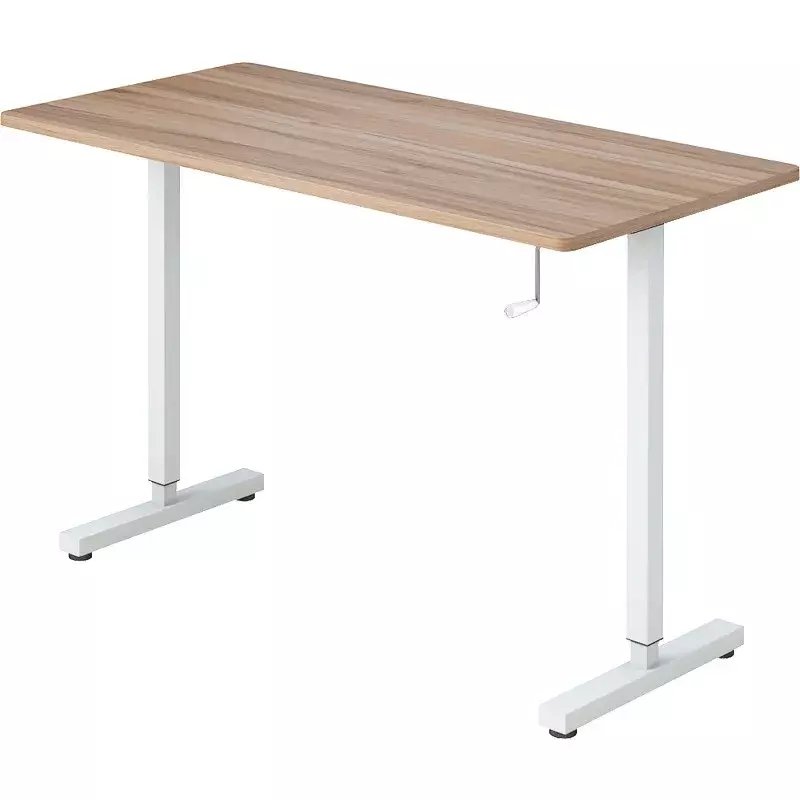 수동 리프트 조정 가능한 스탠딩 오피스 책상 테이블, 인체공학적 간단한 사무실 컴퓨터 책상, 안정적인 테이블, 100x60cm 지지대 160kg