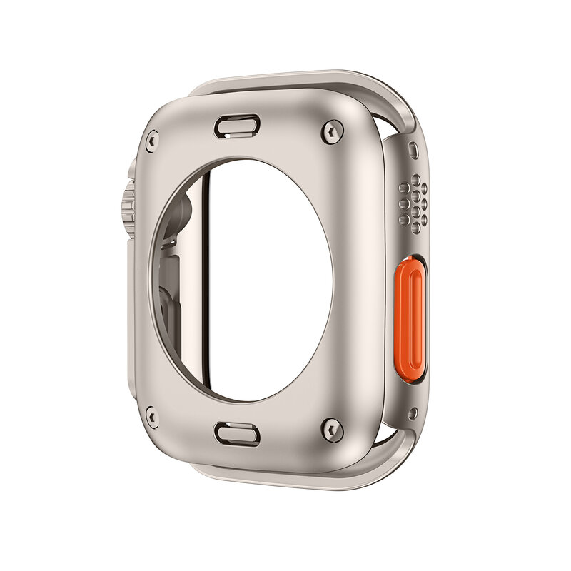 Casing pelindung layar untuk Apple Watch, 44mm 45mm 40mm 41mm PC keras Bumper depan belakang untuk iwatch 9 8 7 6 5 4 perubahan ke Ultra
