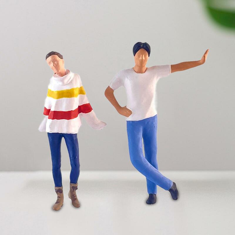 2-częściowe figurki Mini studentów, figurka ludzi w skali 1/64, trenuje figury ludzi architektury, kolekcja, Ornament