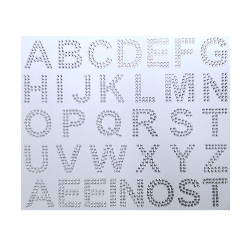 명확한 반짝 이는 알파벳 문자 다이아몬드 보석 3D 공예 스크랩북 스티커 1.57in 반짝이 Diamante 자기 접착 스틱