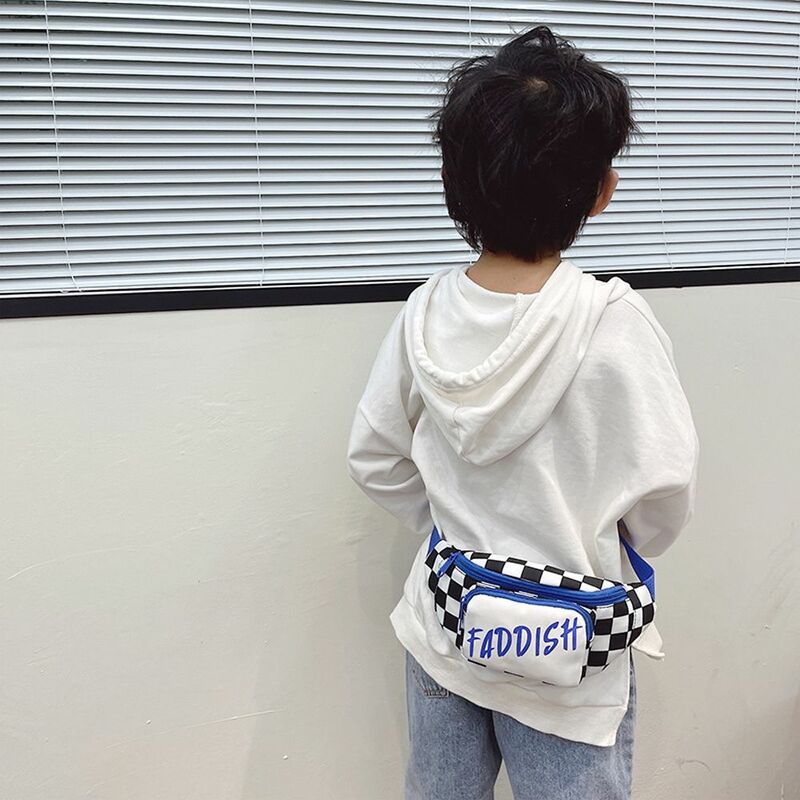 Shopping creativo moda Hiphop retrò piccola borsa a tracolla borsa per bambini marsupio lettera