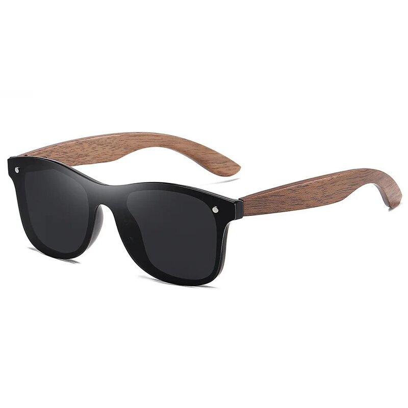 Gafas De Sol De madera Natural para hombre, a la moda lentes polarizadas, originales, De madera