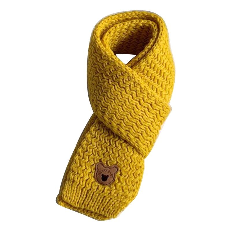 Foulard tricoté pour bébé, écharpe chaude d'hiver en tricot, jolies écharpes épaisses et chaudes pour enfants