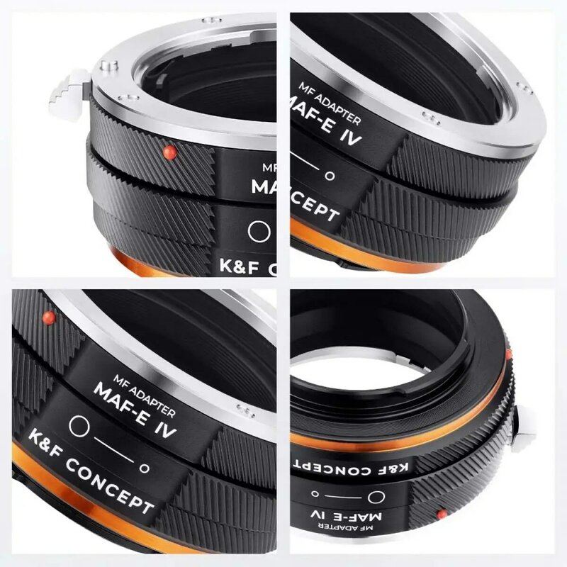K & F Concept MAF-E IV PRO Sony Alpha A i Minolta AF mocowanie obiektywu do Sony E korpus aparatu pierścień pośredniczący z matowym lakierem